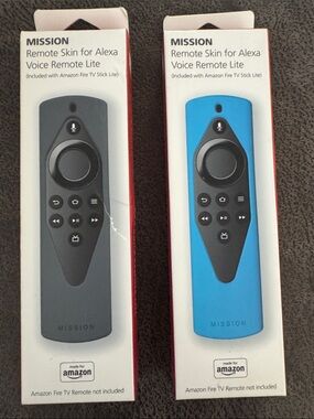 Mission Remote Skin for Alexa Voice Remote Lite in Gray & Blue